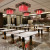 Guangzhou Five-Star Hotel Western Restaurant Tables and Chairs Hotel Buffet Restaurant Italian Stone Plate Dining Table