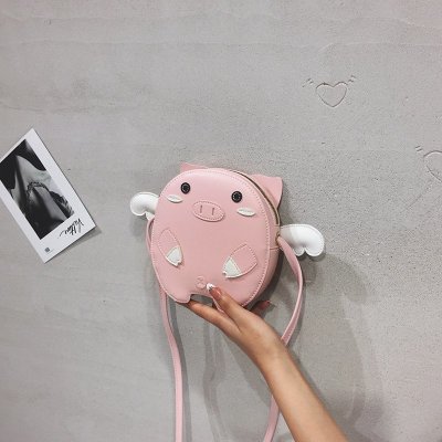 Cross-Border Cartoon Piggy Bags Female 2021 New Japanese Cute Trending Girl Ugly and Cute All-Match Messenger Phone Bag