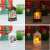 Christmas Flame Storm Lantern Santa Claus Decoration Led Luminous Ornaments Retro Candlestick Lamp