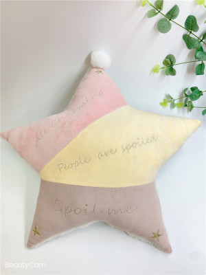 Factory Direct Sales Embroidery Color Matching Little Stars Christmas Plush Toy Doll Pillow Pillow Doll Sample Customization