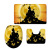 Halloween Pumpkin Head Toilet Mat Three-Piece Set Slide Spider Web Toilet Seat Cushion Cross-Border