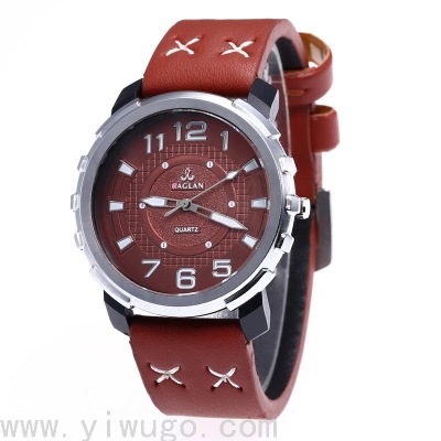 Factory Direct Sales Raglan Men's Simplicity Watch Fashion Personality Luminous Hot Selling Line Belt Men's Watch