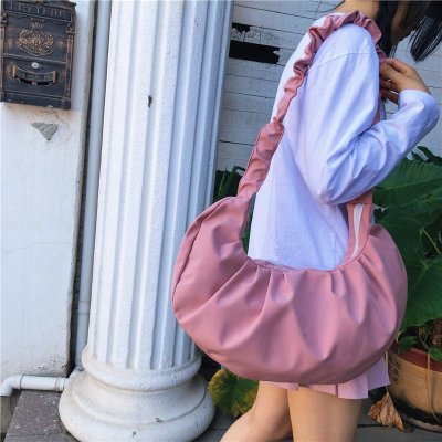 Cross-Border Special-Interest Design Pleated Fashion Pu Women's Bag 2021 New Korean Style Ins Internet Celebrity All-Match Shoulder Underarm Bag