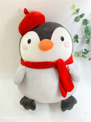 Factory Direct Sales Marine Animal Hooded Enterprise Feather Goose Feather Plush Toy Doll Pillow Pillow Doll Sample Customization