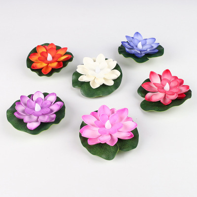 Simulation Lotus Lamp Floating Lotus Bud Water Chinese Style Pool Decoration Row Dance Props Landscape Lamp Wholesale