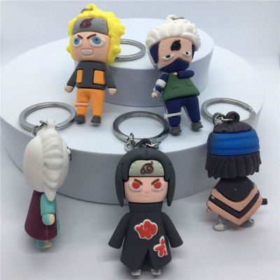 Japanese and Korean Fashion Cartoon Anime Naruto Keychain Pendant Backpack Car Mobile Phone Ornaments Small Gift Cute