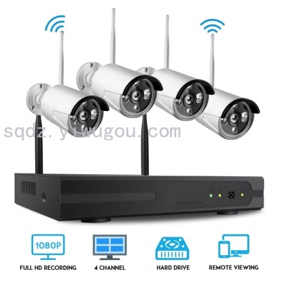 Hot sell 4CH 1080P Wireless NVR Kit Outdoor Surveillance Home wireless security camera systemF3-17162