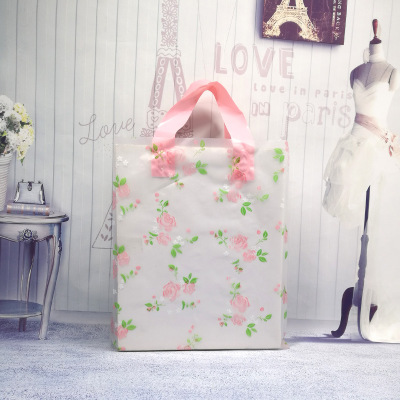 Free Shipping Thickened Large, Medium and Small Cosmetics Women's Shoes Clothing Plastic Bag Gift Packaging Portable Shopping Bag Wholesale