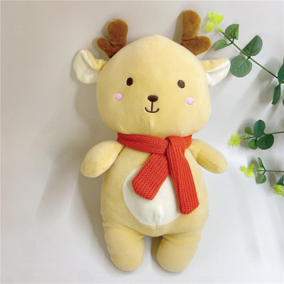 Factory Direct Sales Cute Christmas Deer Plush Toy Doll Prize Claw Doll Wedding Favors Customized