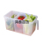 Japanese-Style Kitchen Crisper Multi-Grid Moisture-Proof Food Box Refrigerator Transparent Plastic Storage Box Compartment Sealed Food Box