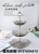 Cake Plate Glass Triplex Glass Plate Metal Racket Double-Layer Fruit Plate Crafts Decoration Cake Shop Dessert Table Plate