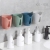 X22-1232 Storage Cup Punch-Free Seamless Suction Wall Toothbrush Cup Bow Plastic Draining Storage Cup