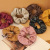 Large Intestine Hair Band Ins Korean PU Leather Solid Color Intestine Ring Internet Celebrity French Style Retro Elegant Headband out Hair Band