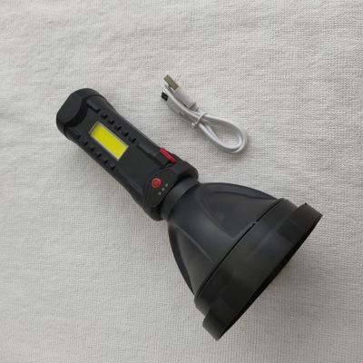 New Plastic Charging Flashlight Cob Work Light Long Shot Flashlight USB Rechargeable Flashlight Flashlight Tube