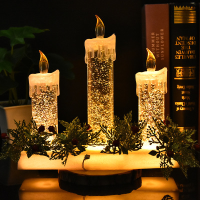 Transparent Crystal Jelly Candle Three Creative New Products Irrigation Bubble Electric Candle Lamp Factory Wholesale