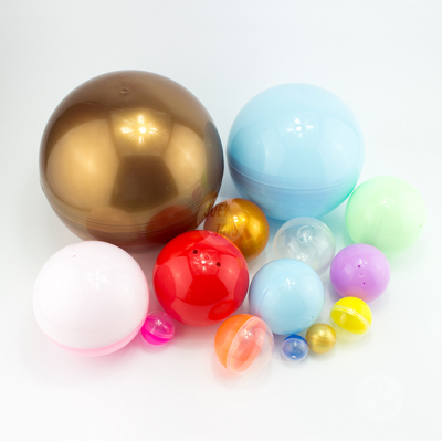 28-200mm Plastic Gashapon Toy Capsules Clear-colored Round Toy Capsules