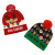 Winter New Christmas Elk Christmas Tree Flanging with Ball Knitted Hat with LED Colorful Dazzling Light Hat