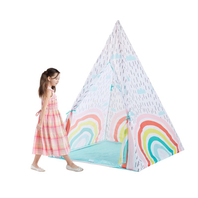 Cross-Border Teepee Tent for Children Baby Game Room Ocean Ball Pool Toy House European and American Mosquito Net Dream Rainbow