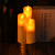 Large 9*18 Glossy Bevel Candlestick Swing Electronic Candle in Stock Wholesale Handmade Plastic LED Electronic Candle