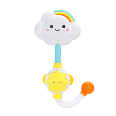 Baby Bath Toys Children's Water Bath Toys Boys and Girls Infant Manual Rainbow Clouds Water Spray Shower
