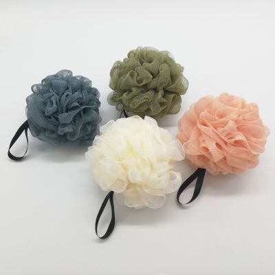 Plain Color Large Shower Ball Mesh Sponge Shower Net Ball Back Rubbing Bath Flower Bath Supplies Bath Ball Mesh Sponge Bath Ball Bath Ball