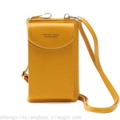 New Large Capacity Mobile Phone Bag Small One Shoulder Crossbody Zipper Bag Long Clutch Women's Wallet Wholesale