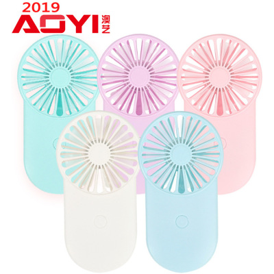 Aoyi New Portable Pocket Handheld USB Rechargeable Little Fan Portable Mini Noiseless Three-Gear Light Fan