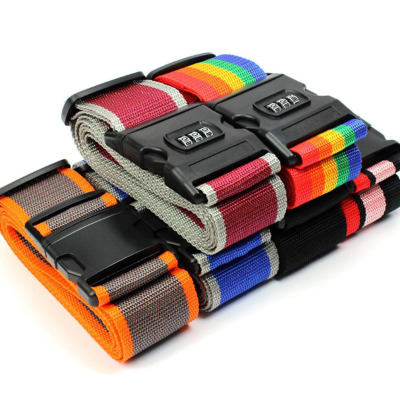 Travel Consignment High Quality Combination Lock Rainbow Binding Box with Luggage Reinforcing Band One-Word Binding Packing Belt A083