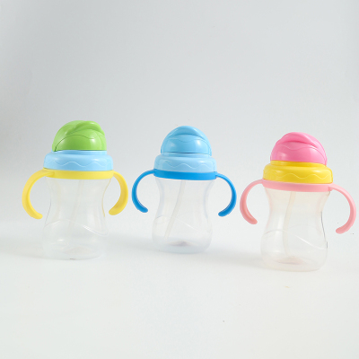 Wholesale Edible Silicon Feeding Bottle Newborn Weaning Wide Mouth Breast Milk Bottle Super Soft with One Straw