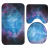 Galaxy Nebula Bathroom Three-Piece Carpet Toilet Toilet Cover O-Shaped Cushion U-Shaped Non-Slip Mat