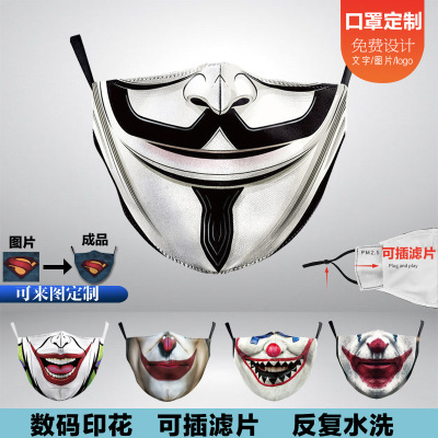Hot Sale at AliExpress Christmas Clown Mask Movie Cartoon 3D Printing Protective Male and Female Children's Mask Customization