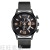 Yolako Fashion Brand Men's Alloy Mesh Strap Watch Wrist Watch Fake Three-Eye Roman Numerals Men's Quartz Watch