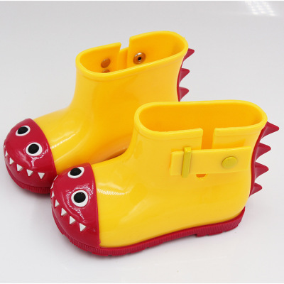 Cha Hang PVC Children's Boys and Girls Dinosaur Shark Dinosaur Rain Boots Gel Shoes Scented Shoes Non-Slip Short Rubber Boots Shoes