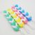 Creative Bright Color Two-Color Bath Supplies 80G Long Strip Loofah Rub Back Factory in Stock Wash Cloth Bath Mesh Sponge