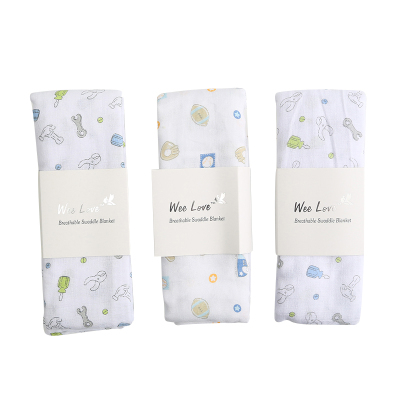 Summer Breathable Infant Gro-Bag Newborn Baby Child Baby Cartoon Printing Gauze Blanket Baby Swaddle