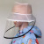 INS Fashion TPU Protective Caps Female Anti-Droplet Bucket Hat UV Protection Rainproof Quarantine Mask Sun Hat Korean Style