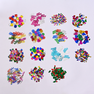 European and American PVC Paillette Love Star Petals European Wedding Throwing Supplies Dining-Table Decoration Paper Scrap Decoration Wholesale