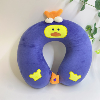 Factory Direct Sales Memory Foam Slow Rebound Cartoon Animal Chicken Neck Pillow U-Shape Pillow Nap Pillow to Map and Sample Customization