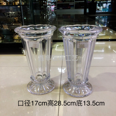 2Factory Direct Sales Crystal Glass Vase Hydroponic Rich Bamboo Lily Flower Arrangement Container Creative Decoration Living Room Decoration