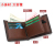 Menbense New Men's Short Wallet Frosted Bronzing Printed Tri-Fold Bag Loose-Leaf Men's Short Wallet