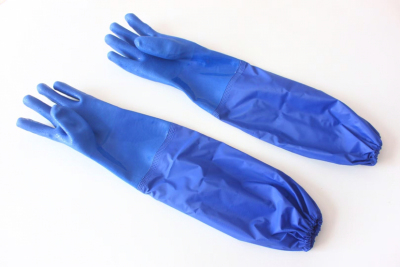 PVC Gloves with Sleeves, Can Be Customization as Request