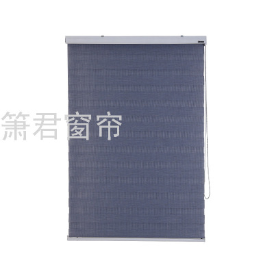 Double-Layer Linen Shading Louver Curtain Soft Yarn Curtain Dark Home Office Shading Curtain Spot Supply