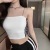 Seamless Ice Silk Oil Painting of Girl All-Match Sports Striped Camisole Breathable Safety Tube Top Underwear for Women