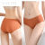 Style New Solid Color Underwear without Mid-Waist Marks Women's Macaron Breathable Hip Lifting Sexy Young Lady Briefs