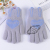 Children's Gloves Winter Warm Wool Knitted Gloves Colorful Color Matching Girl Student Thickened Winter Five Finger Gloves