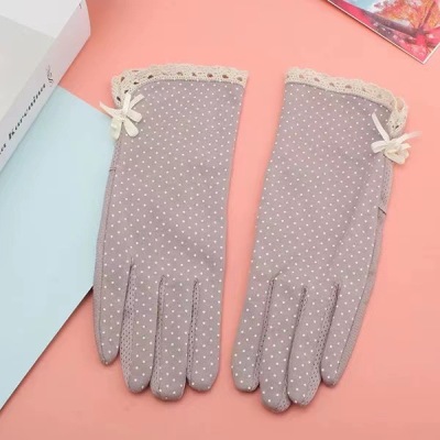 Summer New Sunscreen Gloves Women's Summer Cycling Thin Touch Screen Ice Silk Etiquette Gloves Women Wholesale One Piece Dropshipping
