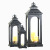 European-Style Iron Retro Windproof Candle Holder Metal Glass Barn Lantern Creative Romantic Storm Lantern Candlestick