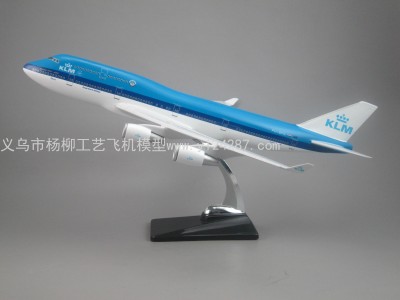 Aircraft Model (47cm Dutch KLM Airlines B747-400) Abs Synthetic Plastic Fat Aircraft Model