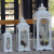 European-Style Iron Retro Windproof Candle Holder Metal Glass Barn Lantern Creative Romantic Storm Lantern Candlestick