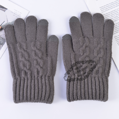 Xiaoyun Knitted Gloves Available in Stock Multi-Color Optional Knitted Touch Screen Thickened Student Cycling Cold Protection Warm Gloves